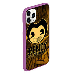 Чехол iPhone 11 Pro матовый Black Bendy, цвет: 3D-фиолетовый — фото 2
