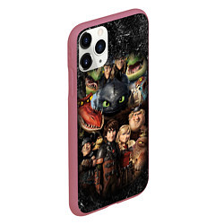 Чехол iPhone 11 Pro матовый How to Train Your Dragon, цвет: 3D-малиновый — фото 2