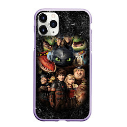 Чехол iPhone 11 Pro матовый How to Train Your Dragon, цвет: 3D-светло-сиреневый