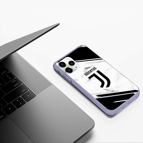 Чехол iPhone 11 Pro матовый Juventus / 3D-Светло-сиреневый – фото 3