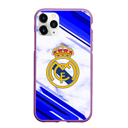 Чехол iPhone 11 Pro матовый Real Madrid, цвет: 3D-фиолетовый