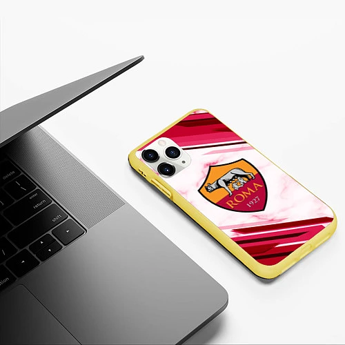 Чехол iPhone 11 Pro матовый Roma / 3D-Желтый – фото 3
