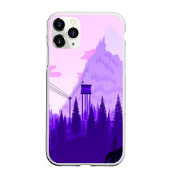 Чехол iPhone 11 Pro матовый Firewatch: Violet Wood, цвет: 3D-белый