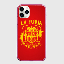 Чехол iPhone 11 Pro матовый La Furia, цвет: 3D-малиновый