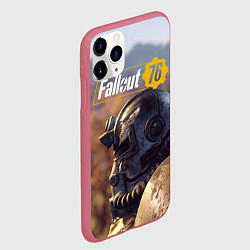 Чехол iPhone 11 Pro матовый Fallout 76, цвет: 3D-малиновый — фото 2