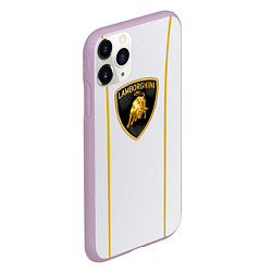 Чехол iPhone 11 Pro матовый Lamborghini SPORT, цвет: 3D-сиреневый — фото 2