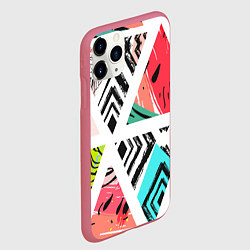 Чехол iPhone 11 Pro матовый Тропическое ассорти, цвет: 3D-малиновый — фото 2