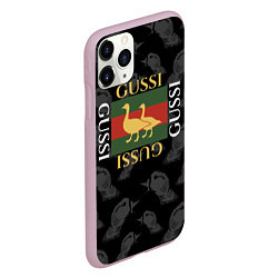 Чехол iPhone 11 Pro матовый GUSSI Style, цвет: 3D-розовый — фото 2