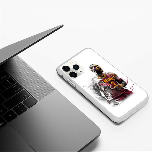 Чехол iPhone 11 Pro матовый Cleveland 23 / 3D-Белый – фото 3