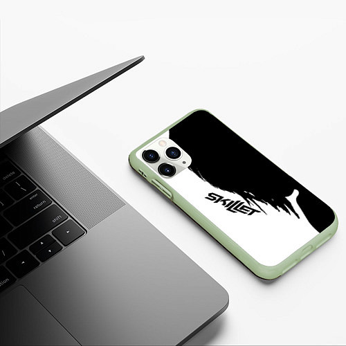 Чехол iPhone 11 Pro матовый Skillet Shadow / 3D-Салатовый – фото 3