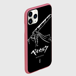 Чехол iPhone 11 Pro матовый Berserk Khight, цвет: 3D-малиновый — фото 2
