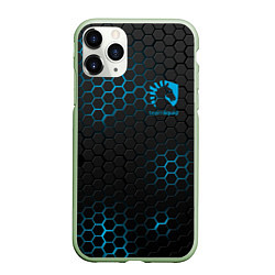 Чехол iPhone 11 Pro матовый Team Liquid: Carbon Style, цвет: 3D-салатовый