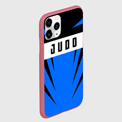 Чехол iPhone 11 Pro матовый Judo Fighter, цвет: 3D-малиновый — фото 2