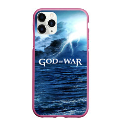 Чехол iPhone 11 Pro матовый God of War: Sea ​​rage, цвет: 3D-малиновый