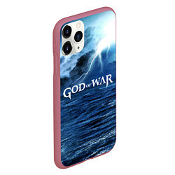 Чехол iPhone 11 Pro матовый God of War: Sea ​​rage, цвет: 3D-малиновый — фото 2
