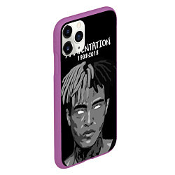 Чехол iPhone 11 Pro матовый XXXTentacion: 1998-2018, цвет: 3D-фиолетовый — фото 2
