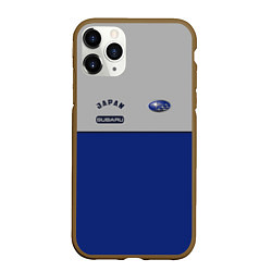 Чехол iPhone 11 Pro матовый Subaru Style, цвет: 3D-коричневый
