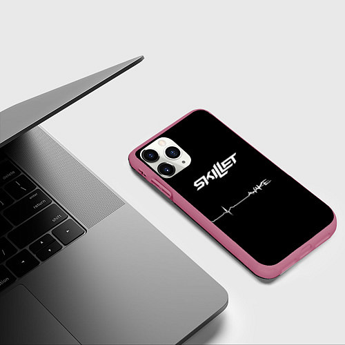 Чехол iPhone 11 Pro матовый Skillet Awake / 3D-Малиновый – фото 3