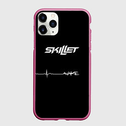 Чехол iPhone 11 Pro матовый Skillet Awake, цвет: 3D-малиновый