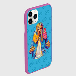 Чехол iPhone 11 Pro матовый 6IX9INE 69, цвет: 3D-фиолетовый — фото 2