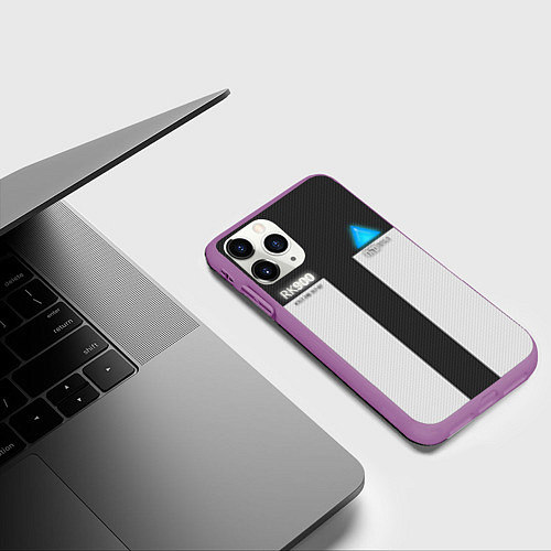 Чехол iPhone 11 Pro матовый RK900: Become Human / 3D-Фиолетовый – фото 3