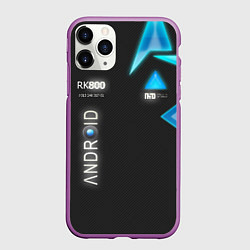Чехол iPhone 11 Pro матовый Detroit: Android RK800, цвет: 3D-фиолетовый