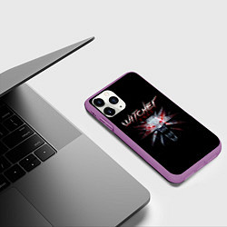 Чехол iPhone 11 Pro матовый Witcher 2077, цвет: 3D-фиолетовый — фото 2