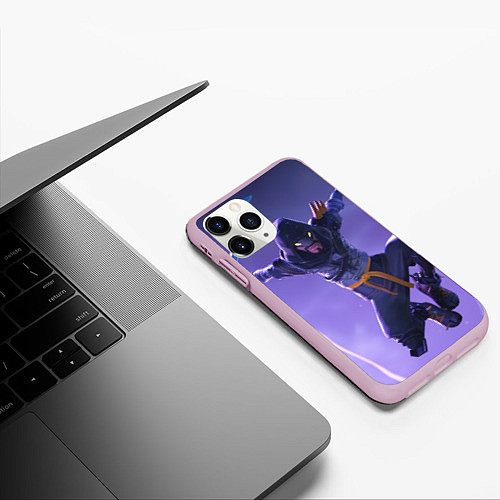 Чехол iPhone 11 Pro матовый Fortnite Mythic / 3D-Розовый – фото 3