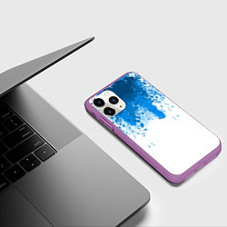 Чехол iPhone 11 Pro матовый Android Blood: White, цвет: 3D-фиолетовый — фото 2