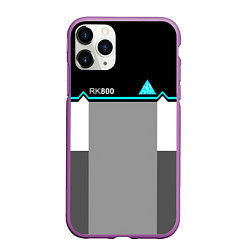 Чехол iPhone 11 Pro матовый RK800 Black: Become Human, цвет: 3D-фиолетовый