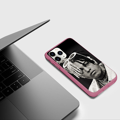 Чехол iPhone 11 Pro матовый XXXTentacion / 3D-Малиновый – фото 3