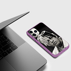 Чехол iPhone 11 Pro матовый XXXTentacion, цвет: 3D-фиолетовый — фото 2