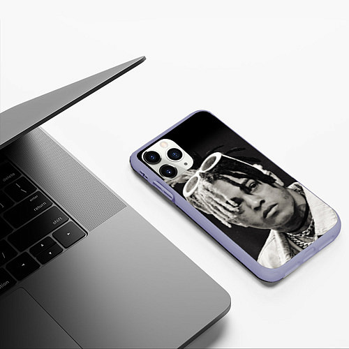 Чехол iPhone 11 Pro матовый XXXTentacion / 3D-Светло-сиреневый – фото 3