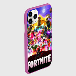 Чехол iPhone 11 Pro матовый Fortnite: Battle Royale, цвет: 3D-фиолетовый — фото 2
