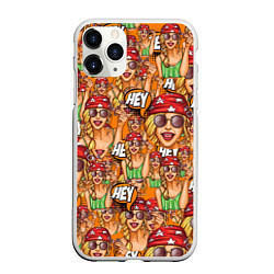 Чехол iPhone 11 Pro матовый Hey Girl, цвет: 3D-белый