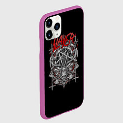 Чехол iPhone 11 Pro матовый Slayer: Hell Goat, цвет: 3D-фиолетовый — фото 2