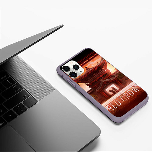 Чехол iPhone 11 Pro матовый R6S: Red Crow / 3D-Серый – фото 3