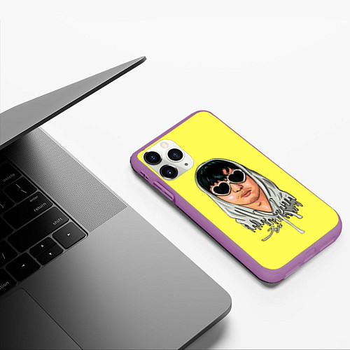 Чехол iPhone 11 Pro матовый Joji Love / 3D-Фиолетовый – фото 3