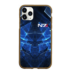 Чехол iPhone 11 Pro матовый Mass Effect: Blue Armor N7, цвет: 3D-коричневый
