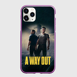 Чехол iPhone 11 Pro матовый A Way Out, цвет: 3D-фиолетовый