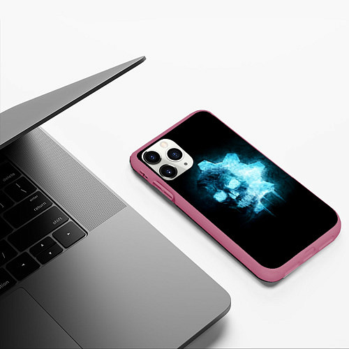 Чехол iPhone 11 Pro матовый Gears of War: Death Shadow / 3D-Малиновый – фото 3