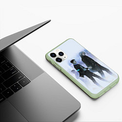 Чехол iPhone 11 Pro матовый HANK & CONNOR, цвет: 3D-салатовый — фото 2