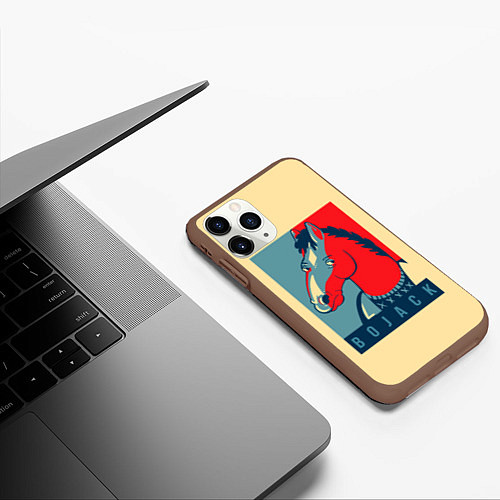 Чехол iPhone 11 Pro матовый BoJack Obey / 3D-Коричневый – фото 3