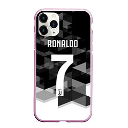 Чехол iPhone 11 Pro матовый CRonaldo 7, цвет: 3D-розовый