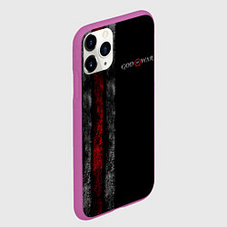 Чехол iPhone 11 Pro матовый God of War: Black Style, цвет: 3D-фиолетовый — фото 2