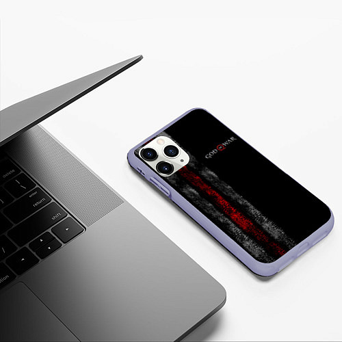 Чехол iPhone 11 Pro матовый God of War: Black Style / 3D-Светло-сиреневый – фото 3