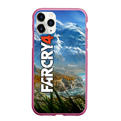 Чехол iPhone 11 Pro матовый Far Cry 4: Ice Mountains, цвет: 3D-малиновый