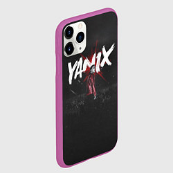Чехол iPhone 11 Pro матовый YANIX: Black Side, цвет: 3D-фиолетовый — фото 2
