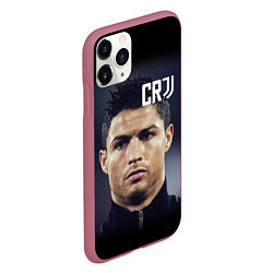 Чехол iPhone 11 Pro матовый RONALDO CR7, цвет: 3D-малиновый — фото 2