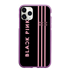 Чехол iPhone 11 Pro матовый Black Pink, цвет: 3D-фиолетовый